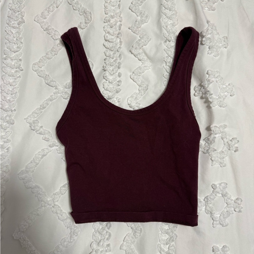 PacSun Deep Burgundy Crop Top